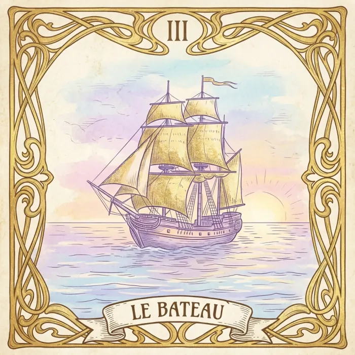 Carte du Petit Lenormand : Le Bateau